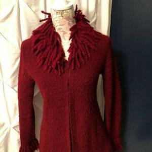 Free People Burgundy Sweater  jacket ❤